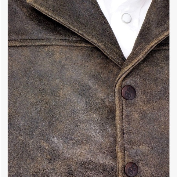 Outback Mens leather vest*dark brown* size large - Picture 5 of 5